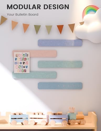 Fluxynara 13" x 2" Felt Wall Panels, Coastal Haze