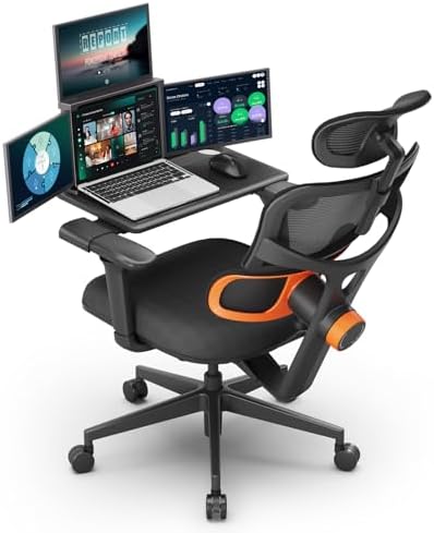 Newtral Office Chair Ergonomic - Home Office Desk Chair, Back Pain Chair with Auto-Following Lumbar Support, 4D Armrest, Seat Depth and Height Adjustable