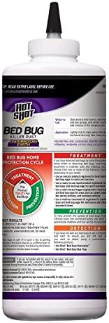 Hot Shot Bed Bug Killer Dust With Diatomaceous Earth 8 Ounces, Treatment For Bed Bugs