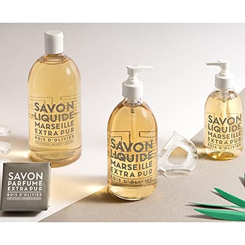 Compagnie de Provence Savon de Marseille Extra Pure Liquid Soap - Olive Wood - 33.8 fl oz Plastic Bottle Refill