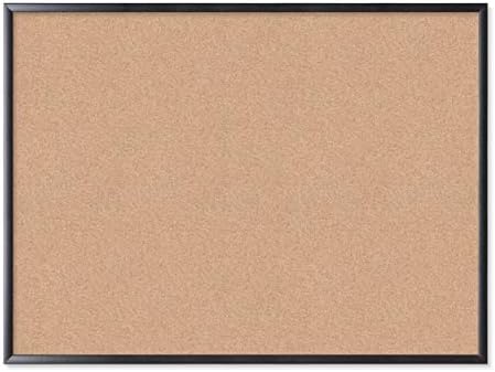 U Brands Cork Bulletin Board, 36" x 48" Inches, Black Wood Frame (2876U00-01)