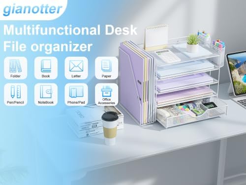 gianotter 5-Tier Desk Organizer with Drawers and File Holders