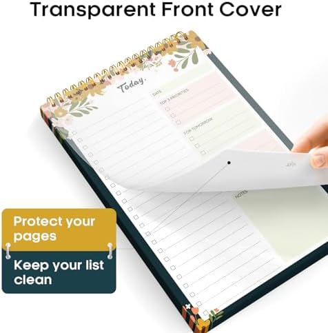 Taja To Do List Notepad, Undated Daily Planner for Work and Goal Setting