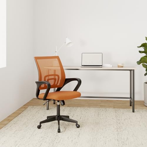 BestOffice Ergonomic Office Chair | Mid-Back Swivel Desk Chair | Orange