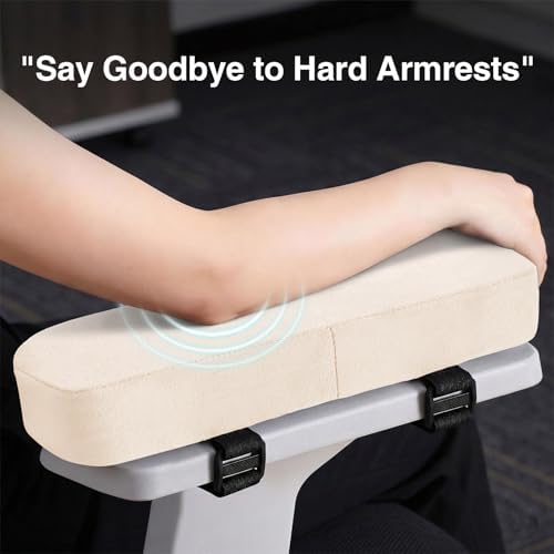 Smiry Memory Foam Office Chair Armrest Pads, Non-Slip Armrest Cushion