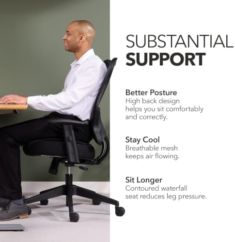 HON Wave Ergonomic Office Chair, Lumbar Support, Desk Chair, Black