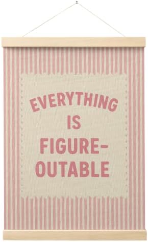 FGFK Everything Is Figureoutable Inspirational Wall Art Poster Hanger Frame