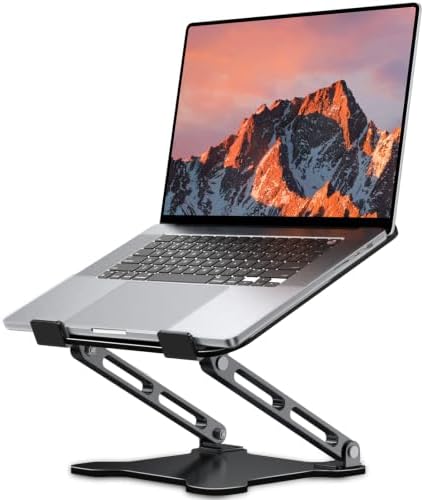 LOXP Adjustable Laptop Stand for Desk, Portable Airflow Laptop Riser Holder