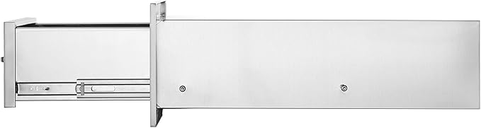 VEVOR Outdoor Kitchen Drawers 14W x 8.5H x 23D Inch, Outdoor Kitchen Cabinets with Stainless Steel Handle, Flush Mount Double Drawers, BBQ Island Drawers, Outdoor Kitchen Access Drawers