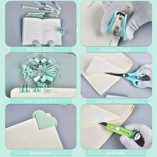 LXEVIHK Green Desk Accessories 23-Piece Office Supplies Gift Set