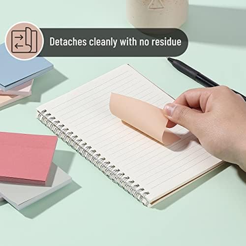 Mr. Pen- Sticky Notes, 3"x3", 12 Pads, 600 Sheets, Vintage Colors