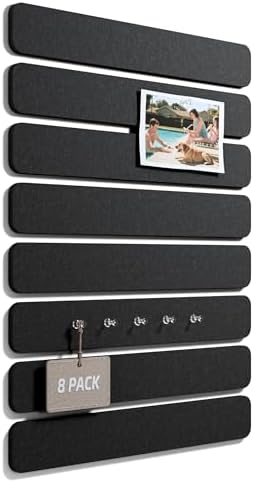 Fluxynara 13" x 2" Felt Wall Panels, Black
