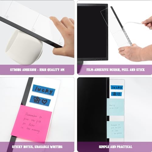 Office Supplies for Women Men 2pcs Monitor Memo Board with Functional Areas