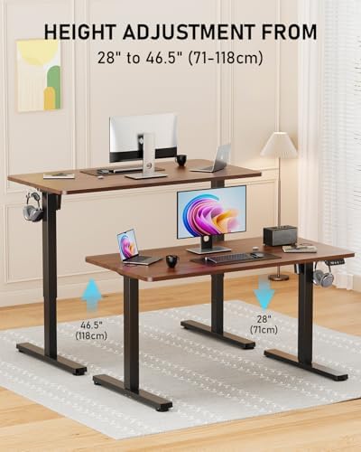 40" Small Electric Standing Desk Adjustable Height for Home Office