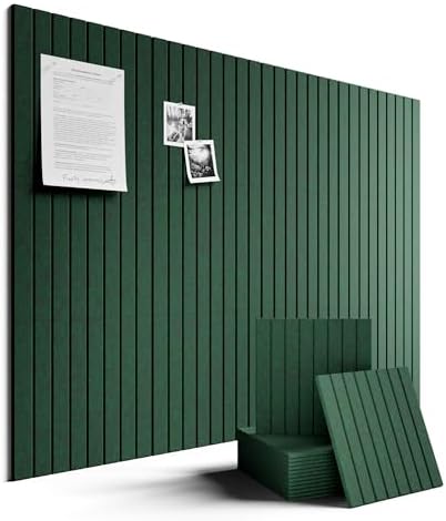 Fluxynara 48" x 36" Large Felt Bulletin Board, Pine Green