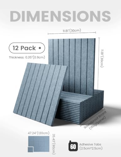 Fluxynara 48" x 36" Large Felt Bulletin Board, Dusty Blue