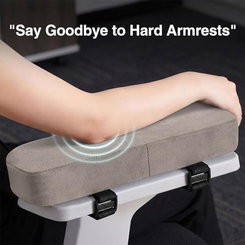 Smiry Memory Foam Office Chair Armrest Pads, Non-Slip Armrest Cushion