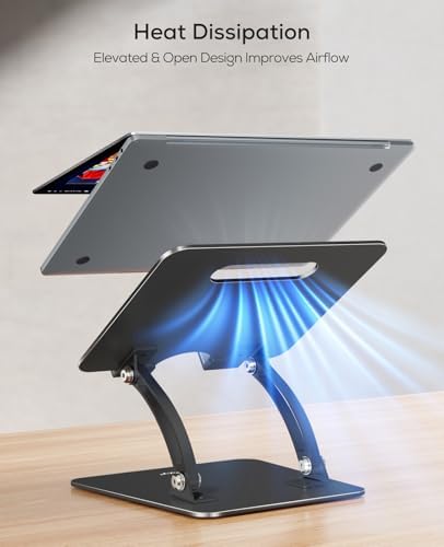 Nulaxy Fully Adjustable Laptop Stand for Desk, Dual Foldable Computer Riser