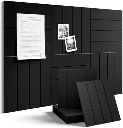 Fluxynara 36" x 24" Large Felt Bulletin Board, Black