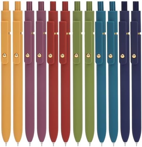 Ddaowanx Gel Pens Set,24 Pcs 0.5mm Retractable Quick Dry Black Ink Pen Bulk