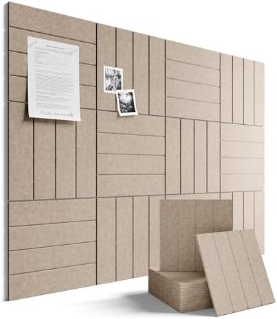 Fluxynara 48" x 36" Large Felt Bulletin Board, Taupe