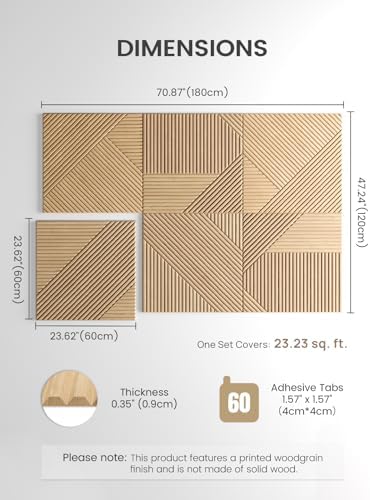 Fluxynara 6-Pack Felt Bulletin Board, Natural Oak Crossing Lines