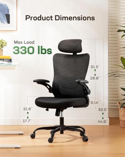 Marsail Ergonomic Office Chair with 3D Armrests, Pack of 5
