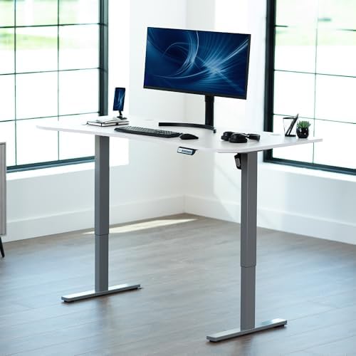 VIVO White 63 x 32 in Standing Desk, DESK-KIT-1G1W