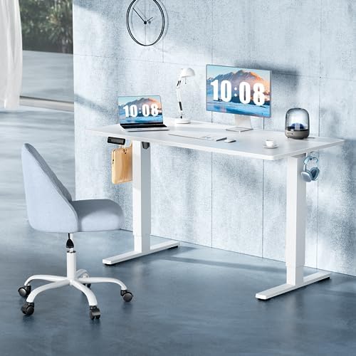 DUMOS 40 Inch Electric Standing Desk, Memory Adjustable Home Office Desk