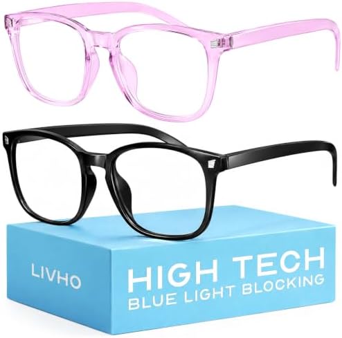 livho High Tech Blue Light Glasses - Advanced Blue Light Blocking Computer Glasses - Screen Fatigue & UV Protection