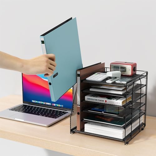 gianotter 6-Tier Paper Organizer With Magazine Holder
