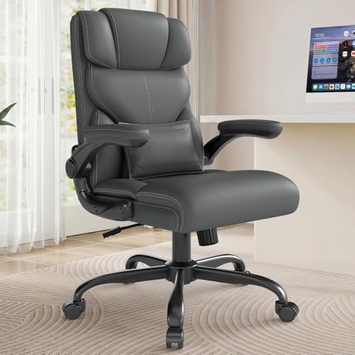 Executive Office Chair with Flip-up Armrests,Ergonomic Computer Desk Chairs