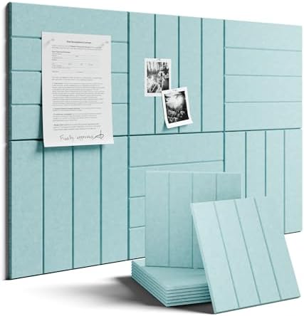 Fluxynara Felt Bulletin Board & Cork Board Alternative, Aqua Blue