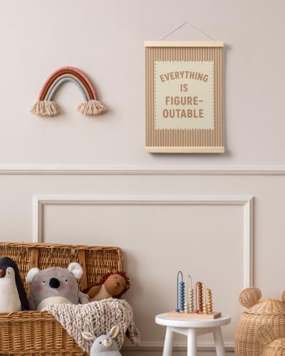 FGFK Everything Is Figureoutable Inspirational Wall Art Poster Hanger Frame