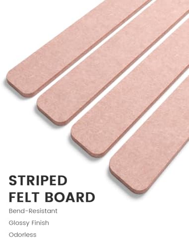 Fluxynara 13" x 2" Felt Wall Panels, Pink