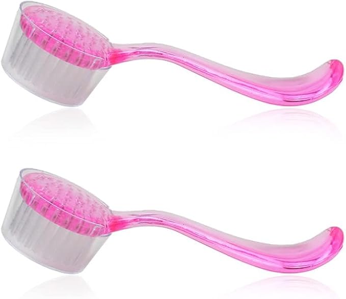 2PC Nail Cleaner Brush Pet Hair Comb Hamster Hair Grooming Cleaning Brushes Pet Animal Bathing Brushes for Guinea Pig Chinchilla Ferret Cleaning Tool (Pink)