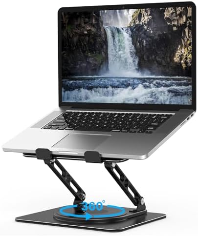 Adjustable Laptop Stand for Desk with 360 Rotating Base