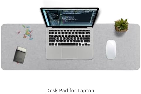 DAWNTREES Felt Desk Pad, Large Felt Mouse Pad and Keyboard Mat, 36" x 12"