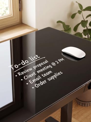 Marsail Glass Standing Desk, 55 x 28 Inch Electric Standing Desk