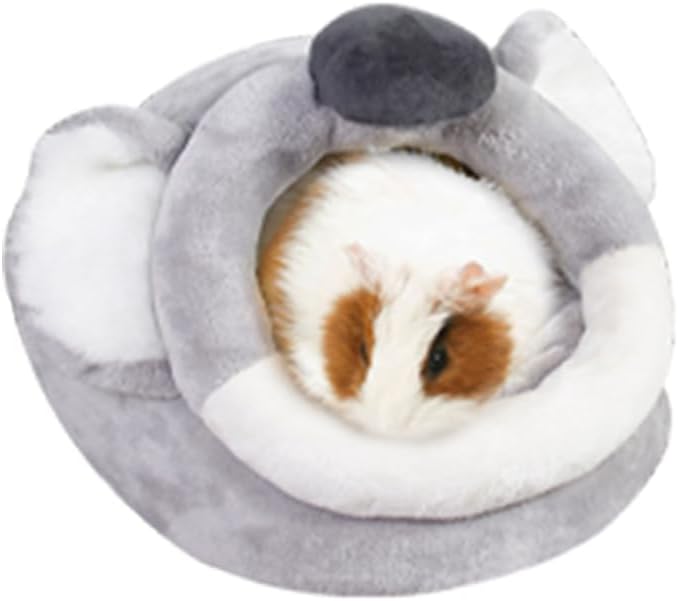 EAEDMY Guinea Pig Bed House & Hideout for Rat Bearded Dragon Hedgehog Ferret to Sleep and Hide, Guinea Pig Cage Accessories Habitat Décor (Large, 4.Koala)