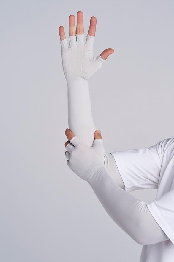 Coolibar Long Full Finger UV Sun Gloves - UPF 50+ Sun Protection - Culebra