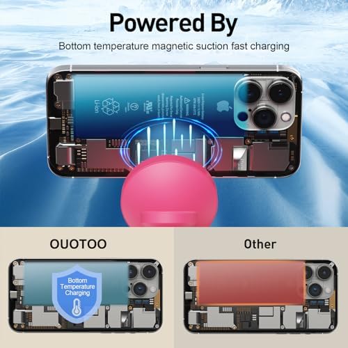 【Adjustable Blue Ambient Light】 Wireless Charger 3 in 1 for iPhone, Magnetic Charging Station for Apple Family,15W Fast MagSafe Charger Stand,for iPhone17-12-iWatch AirPods Series