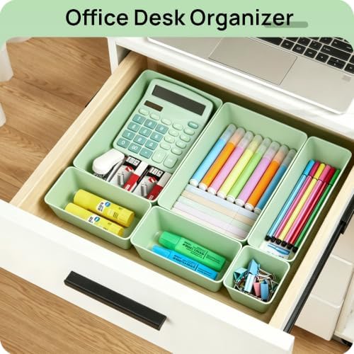 Vtopmart 25 Pack Plastic Drawer Organizers with Non-slip Rubber Pads