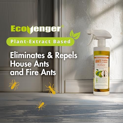 EcoVenger® Ant and Insect Killer 16 oz | Citrus Scent | Fast Kills House Ants Fire Ants | Residual Deterrence | Plant-Based Child and Pet Safe