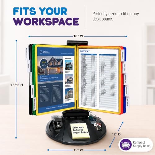 Ultimate Office AdjustaView Supply Base Desk Reference Display Organizer CL