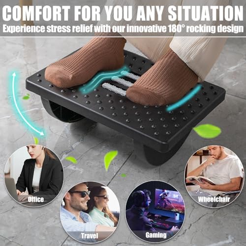 CasaZenith Foot Rest Under Desk at Work, Foot Stools for Under Office Desk