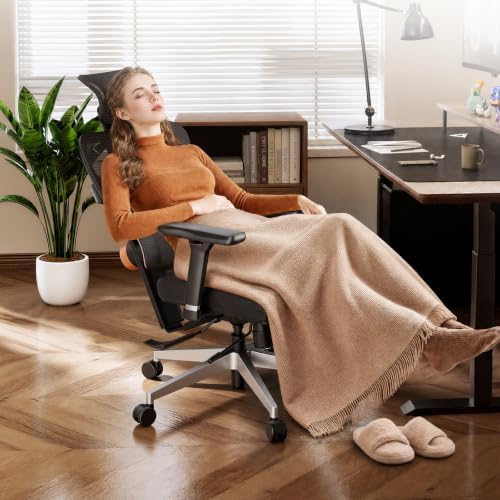 Newtral Office Chair Ergonomic - Home Office Desk Chair, Back Pain Chair with Auto-Following Lumbar Support, 4D Armrest, Seat Depth and Height Adjustable