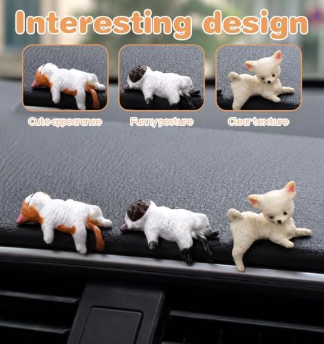 13 Pcs Minature Cat Figurines for Computer Monitor, Mini Cat Desk Figurines