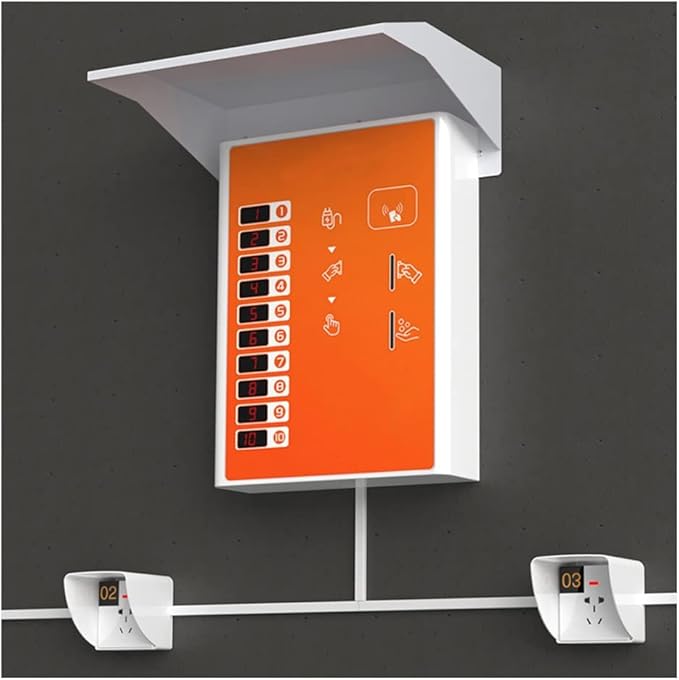 Outdoor Rain Shelter Cover, Weather Resistant Canopy Awning for Charging Station and Monitoring Equipment, Plastic-Coated Steel Construction