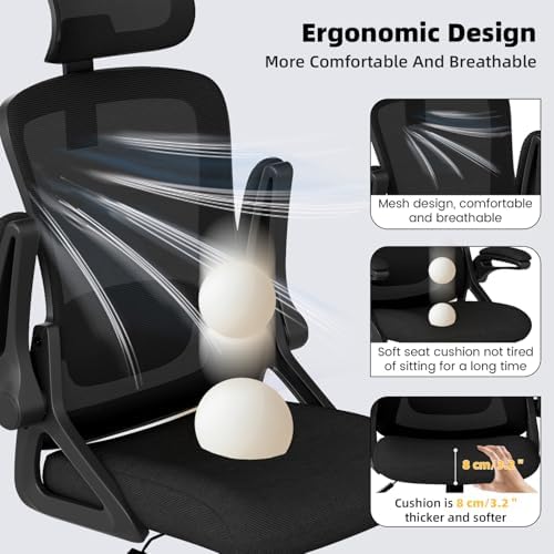 Ergonomic Office Chair Desk Chair with Adjustable Lumbar Support